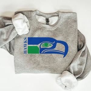 Retro Seattle Seahawks Sweatshirt Retro  Football Team Pullover
